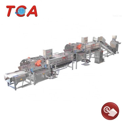 Factory Supplier A whole set of frozen green peas green beans garlic onion frozen fruit and vegetable blanching machine